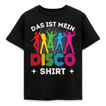 Disco Outfit 80er 70er Jahre Disko Party Kostüm - Kinder T-Shirt - Schwarz - Vorne - AI Model Kid Female (0cm)
