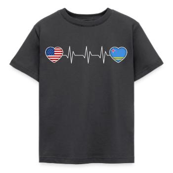 Aruba - Kids' T-Shirt - dark grey - Front - AI Model Kid Female (0cm)