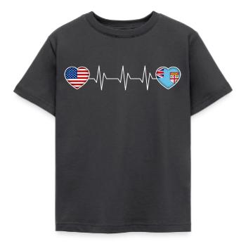 Fiji - Kids' T-Shirt - dark grey - Front - AI Model Kid Female (0cm)