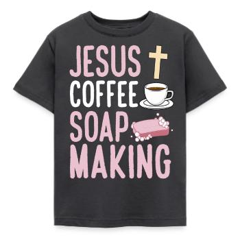 Soap manufacturer Soapologist - Kids' T-Shirt - dark grey - Front - AI Model Kid Female (0cm)