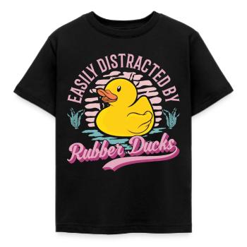 Rubber Duck Gift Rubber Duck Rubber Duck - Kids' T-Shirt - black - Front - AI Model Kid Female (0cm)