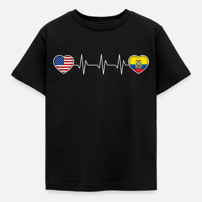Ecuador - Kinder T-Shirt - Schwarz