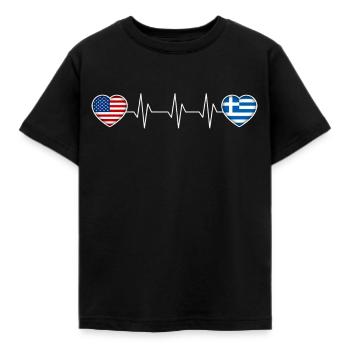 Griechenland - Kinder T-Shirt - Schwarz - Vorne - AI Model Kid Female (0cm)
