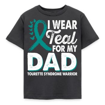 Wear teal for Month of Consciousness - Kids' T-Shirt - dark grey - Front - AI Model Kid Female (0cm)