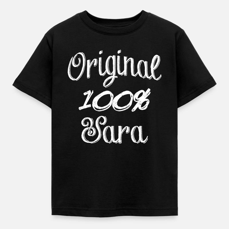 Original 100% Sara - Kinder T-Shirt - Schwarz