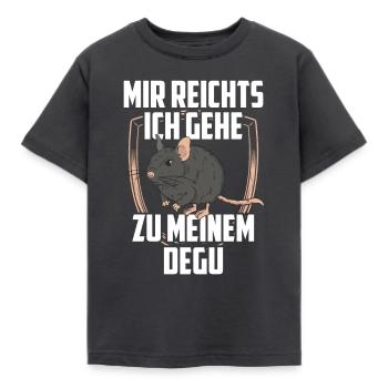 Gehe zu meinem Degu Nagetier Stauchratte - Kinder T-Shirt - Dunkelgrau - Vorne - AI Model Kid Female (0cm)