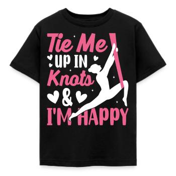 Aerial Silk Aerialist - Kids' T-Shirt - black - Front - AI Model Kid Female (0cm)