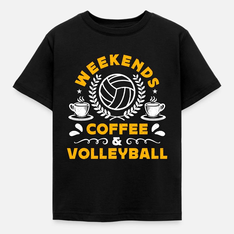 Ensemble de café et de volley-ball de beach-volleyball Week-ends - T-shirt Enfant - noir
