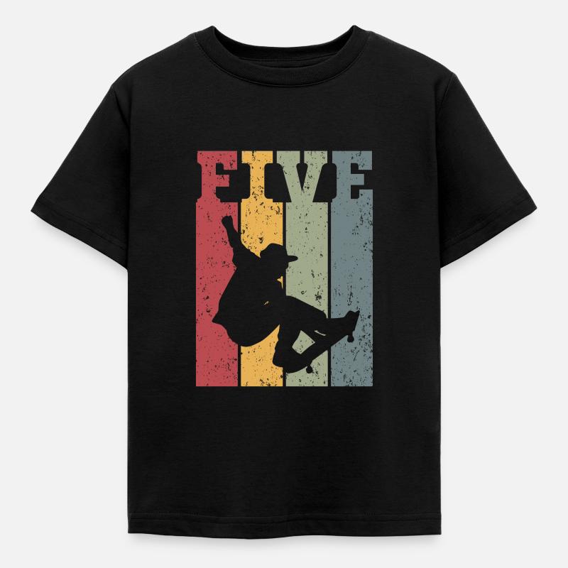 Five - Kinder T-Shirt - Schwarz