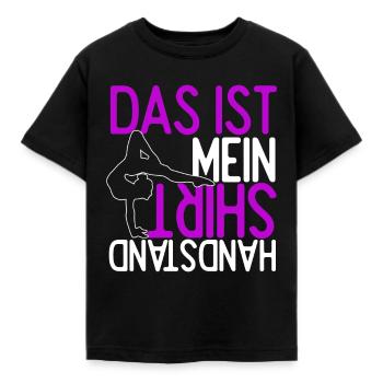 Turnen Gymnsatik Handstand Trainer Sportverein Tur - Kinder T-Shirt - Schwarz - Vorne - AI Model Kid Female (0cm)