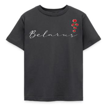 Weißrussland - Kinder T-Shirt - Dunkelgrau - Vorne - AI Model Kid Female (0cm)