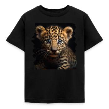 Leoparden Leoparde réaliste Leopard - T-shirt Enfant - noir - Devant - AI Model Kid Female (0cm)