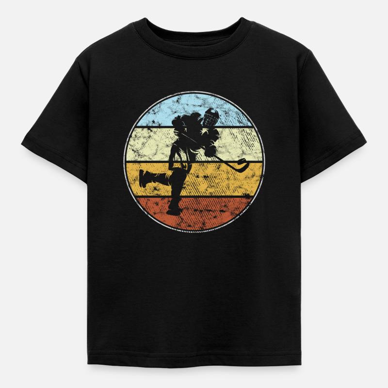 Eishockey Retro - Kinder T-Shirt - Schwarz