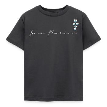 San Marino - Kinder T-Shirt - Dunkelgrau - Vorne - AI Model Kid Female (0cm)