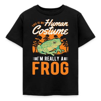 Frog Halloween Tree Frog - Kids' T-Shirt - black - Front - AI Model Kid Female (0cm)