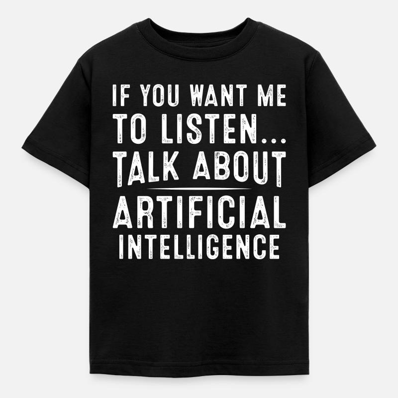 Talk About Artificial Intelligence - Kinder T-Shirt - Schwarz