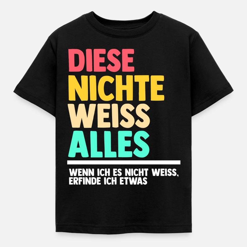 Nichte - Kinder T-Shirt - Schwarz