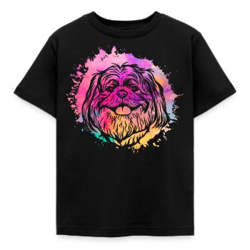Shih Tzu - T-shirt Enfant - noir - Devant - AI Model Kid Female (0cm)