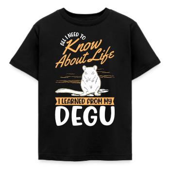 Degu Owner Shrub Rat Forest Degu - Kids' T-Shirt - black - Front - AI Model Kid Female (0cm)