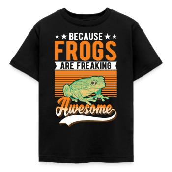Frog Gift Tree Frog - Kids' T-Shirt - black - Front - AI Model Kid Female (0cm)