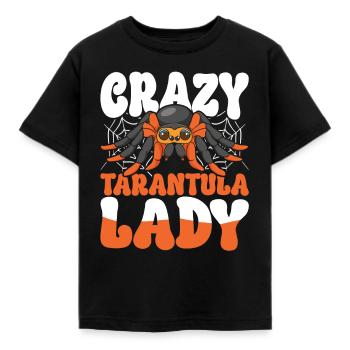Vogelspinne Crazy Tarantula Lady - Kids' T-Shirt - black - Front - AI Model Kid Female (0cm)