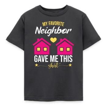 Women Neighbor Shirt - Kids' T-Shirt - dark grey - Front - AI Model Kid Female (0cm)