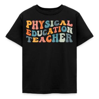 Groovy Insegnante di educazione fisica Educazione fisica - Maglietta per bambini - nero - Fronte - AI Model Kid Female (0cm)