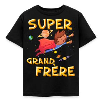 Super grand Frere De L'espace Cadeau Garçon - T-shirt Enfant - noir - Devant - AI Model Kid Female (0cm)