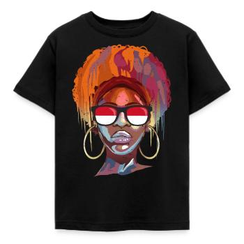Indonésie - T-shirt Enfant - noir - Devant - AI Model Kid Female (0cm)