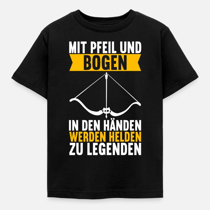 Bogenschießen Bogenschütze - Kinder T-Shirt - Schwarz