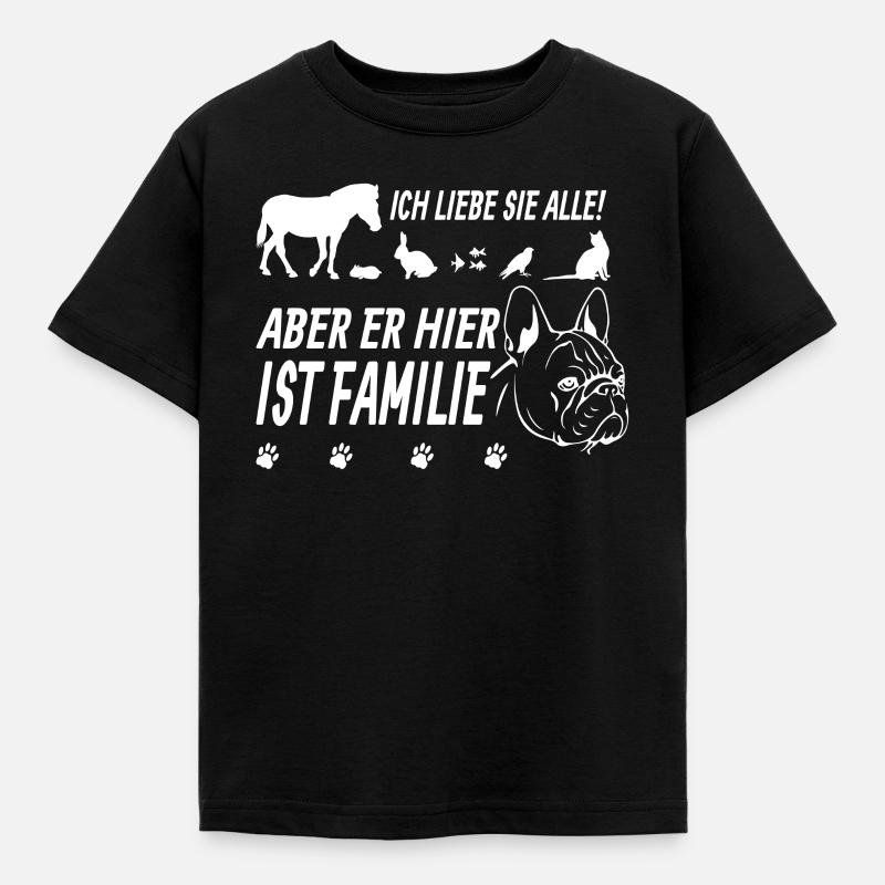 Hund Bulldogge Hundebesitzer Gechenkidee - Kinder T-Shirt - Schwarz