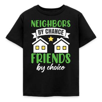 Community Neighbor Humor - Kids' T-Shirt - black - Front - AI Model Kid Female (0cm)