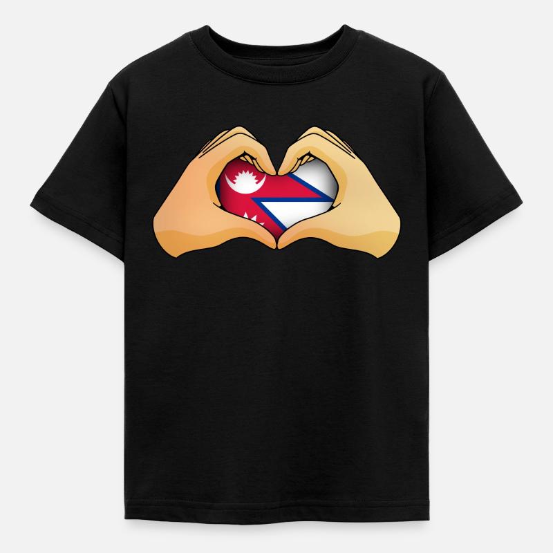 Nepal - Kinder T-Shirt - Schwarz