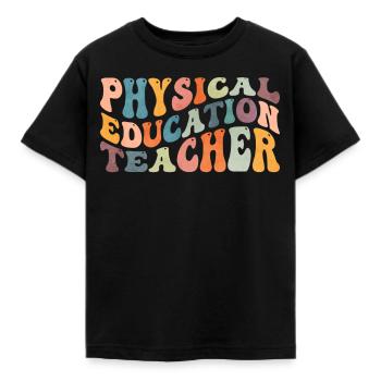 Groovy Insegnante di educazione fisica Educazione fisica - Maglietta per bambini - nero - Fronte - AI Model Kid Female (0cm)
