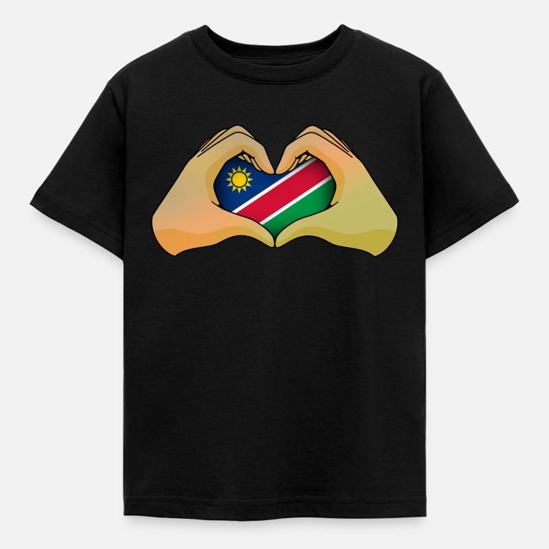 Namibia - Kinder T-Shirt - Schwarz