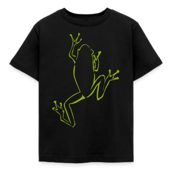 Frosch Frösche - Kinder T-Shirt - Schwarz - Vorne - AI Model Kid Female (0cm)