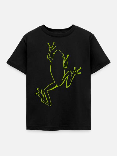 Frosch Frösche - Kinder T-Shirt - Schwarz