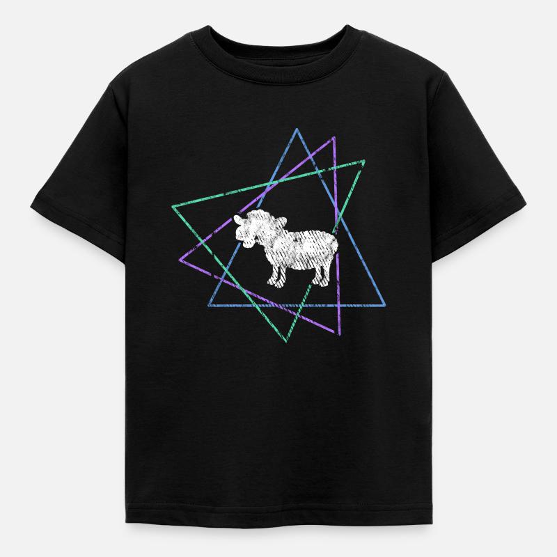 Schaf - Kinder T-Shirt - Schwarz