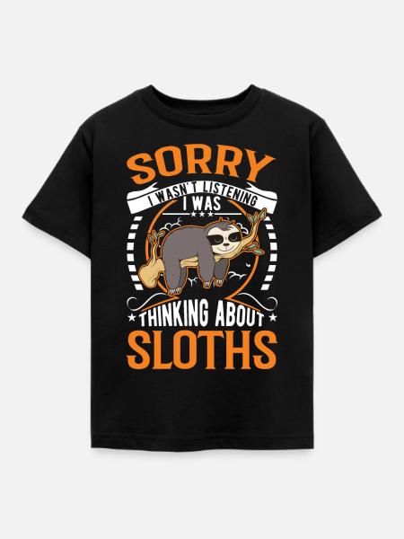 Faultier Liebhaber - Børne-T-shirt - sort