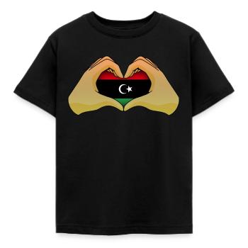 Libyen - Kinder T-Shirt - Schwarz - Vorne - AI Model Kid Female (0cm)