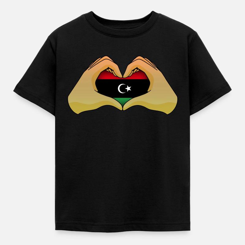Libyen - Kinder T-Shirt - Schwarz