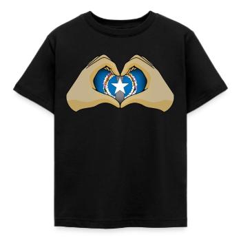 Northern Mariana Islands - Kids' T-Shirt - black - Front - AI Model Kid Female (0cm)
