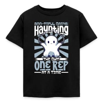Bodybuilding Powerlifting Weightlifting Fitness - Kids' T-Shirt - black - Front - AI Model Kid Female (0cm)