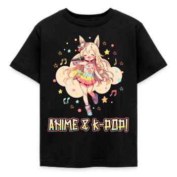 Anime et K-pop Musique pop coréenne Kpop - T-shirt Enfant - noir - Devant - AI Model Kid Female (0cm)