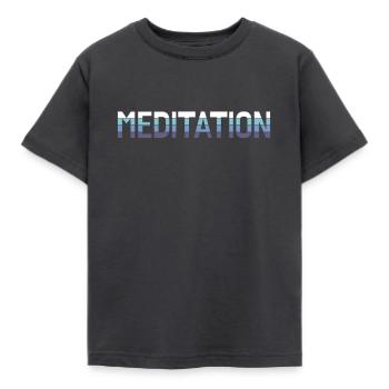 Meditation - Kids' T-Shirt - dark grey - Front - AI Model Kid Female (0cm)