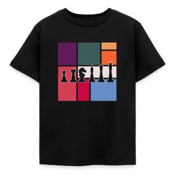 Schach - Kinder T-Shirt - Schwarz - Vorne - AI Model Kid Female (0cm)