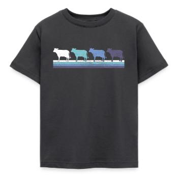 Cow - Kids' T-Shirt - dark grey - Front - AI Model Kid Female (0cm)