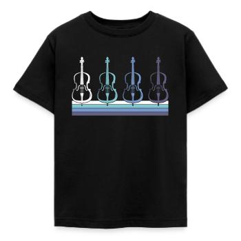 Geige - Kinder T-Shirt - Schwarz - Vorne - AI Model Kid Female (0cm)