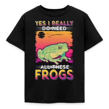 Frog Gift Tree Frog - Kids' T-Shirt - black - Front - AI Model Kid Female (0cm)