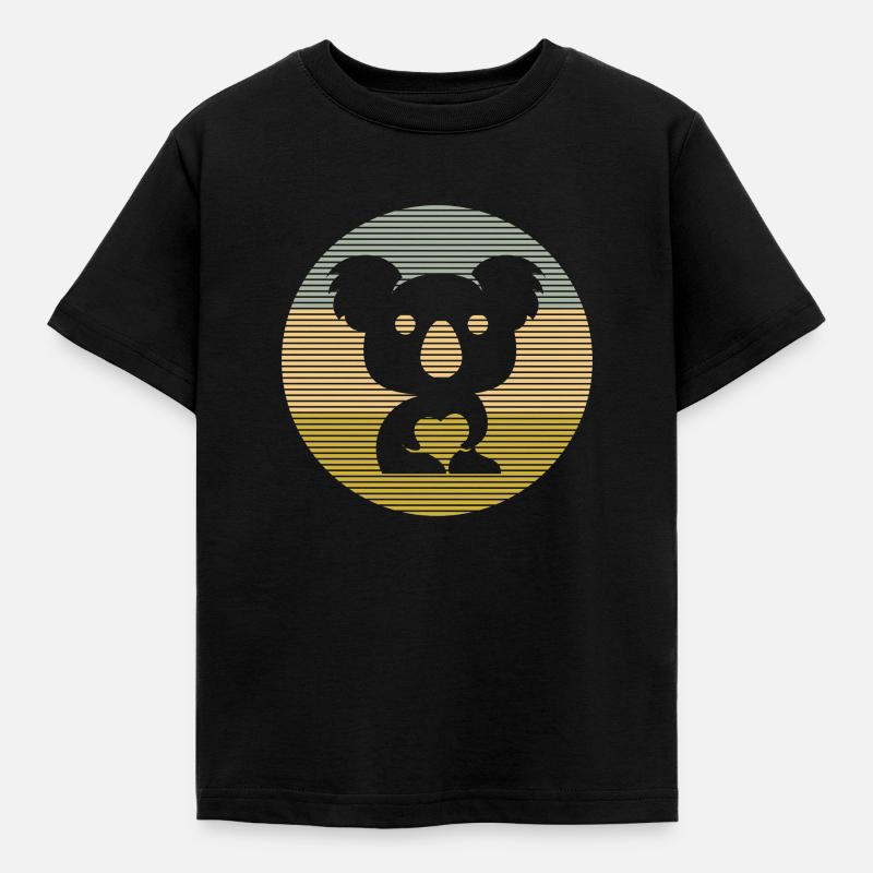 Koala - Kinder T-Shirt - Schwarz